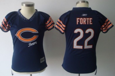 Chicago Bears #22 Matt Forte 2011 Blue Womens Field Flirt Fashion Jersey 