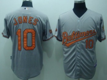 Baltimore Orioles #10 Adam Jones Gray Jersey