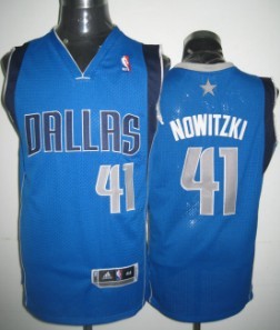 Dallas Mavericks #41 Dirk Nowitzki Light Blue Jersey 