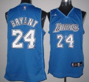 Los Angeles Lakers #24 Kobe Bryant Light Blue With White Swingman Jersey