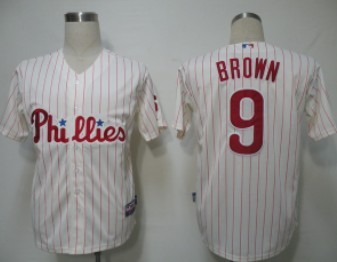 Philadelphia Phillies #9 Domonic Brown White Jersey 