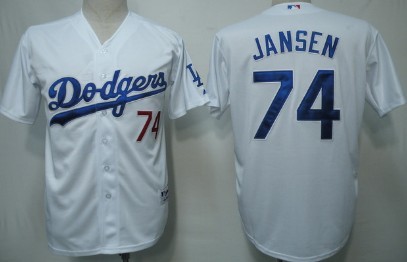 Los Angeles Dodgers #74 Kenley Jansen White Jersey