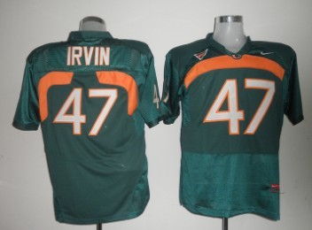 Miami Hurricanes #47 Irvin Green Jersey 