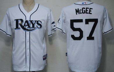 Tampa Bay Rays #57 Jake McGee White Jersey
