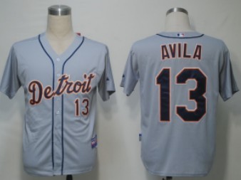 Detroit Tigers #13 Alex Avila Gray Jersey