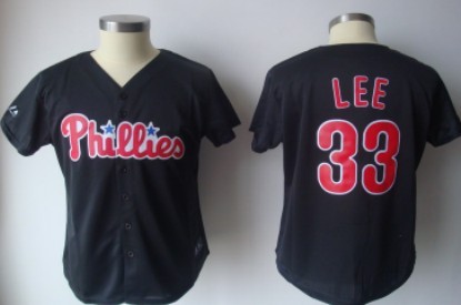Philadelphia Phillies #33 Lee Black Womens Jersey 