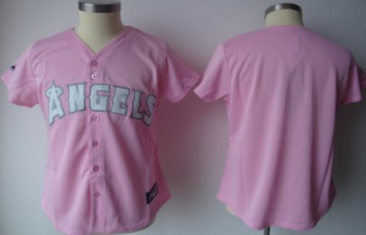 LA Angels of Anaheim Blank Pink Womens Jersey 