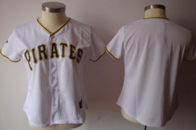 Pittsburgh Pirates Blank White Womens Jersey
