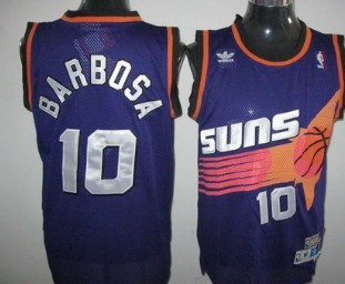 Phoenix Suns #10 Leandro Barbosa Purple Swingman Throwback Jersey 