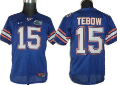 Florida Gators #15 Tebow Blue Kids Jersey