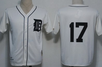 Detroit Tigers #17 Denny Mclain 1968 Cream Throwback Jersey