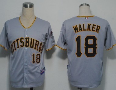 Pittsburgh Pirates #18 Neil Walker Gray Jersey 
