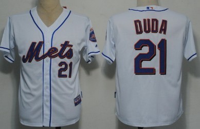 New York Mets #21 Lucas Duda White Jersey