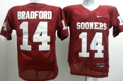 Oklahoma Sooners #14 Sam Bradford Red Jersey