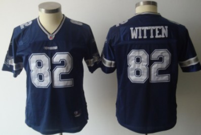 Dallas Cowboys #82 Jason Witten Blue Womens Jersey