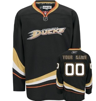 Anaheim Ducks Mens Customized Black Jersey 