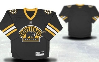 Boston Bruins Youths Customized Black Third Jersey 