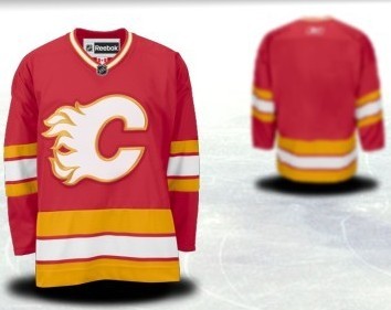Calgary Flames Mens Customized Red Third Jersey