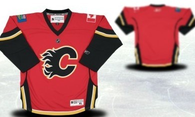 Calgary Flames Youths Customized Red Jersey