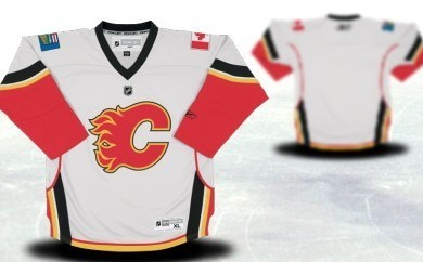 Calgary Flames Youths Customized White Jersey