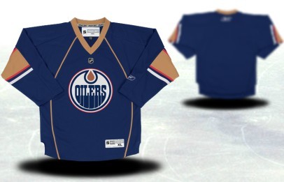 Edmonton Oilers Youths Customized Blue Thrid Jersey