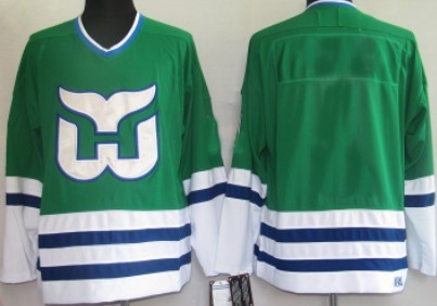 Hartford Whalers Mens Customized Green Throwback Jersey