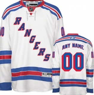 New York Rangers Mens Customized White Jersey