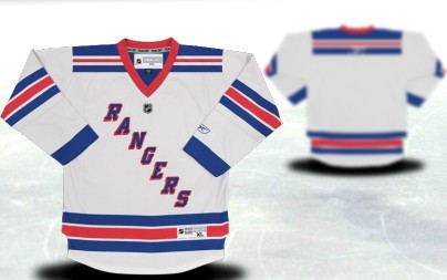 New York Rangers Youths Customized White Jersey 