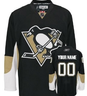 Pittsburgh Penguins Mens Customized Black Jersey