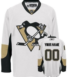 Pittsburgh Penguins Mens Customized White Jersey