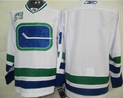Vancouver Canucks Mens Customized White Third Jersey