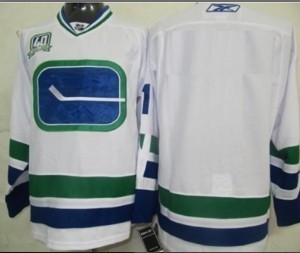 Vancouver Canucks Youths Customized White Third Jersey 