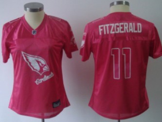 Arizona Cardinals #11 Larry Fitzgerald Pink Fem Fan Womens Jersey 