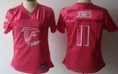Atlanta Falcons #11 Julio Jones Pink Fem Fan Womens Jersey 