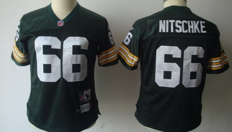 Green Bay Packers #66 Ray Nitschke Green Throwback Womens Jersey 