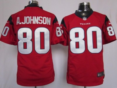 Nike Houston Texans #80 Andre Johnson Red Game Jersey 