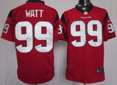 Nike Houston Texans #99 J.J. Watt Red Game Jersey 