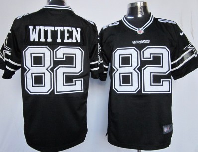 Nike Dallas Cowboys #82 Jason Witten Black Game Jersey 