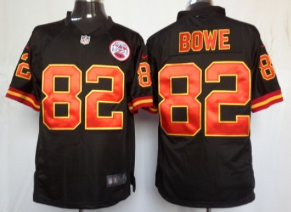 Nike Kansas City Chiefs #82 Dwayne Bowe Black Game Jersey 