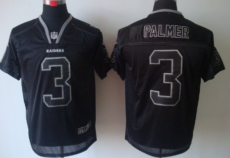 Nike Oakland Raiders #3 Carson Palmer Lights Out Black Elite Jersey 