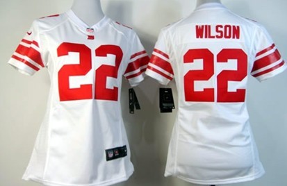 Nike New York Giants #22 David Wilson White Game Womens Jersey