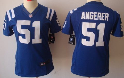 Nike Indianapolis Colts #51 Pat Angerer Blue Limited Womens Jersey 
