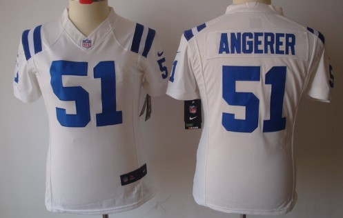 Nike Indianapolis Colts #51 Pat Angerer White Limited Womens Jersey 