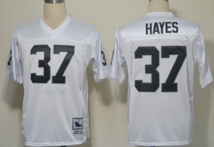 Oakland Raiders #37 Lester Hayes White Throwback Jersey 