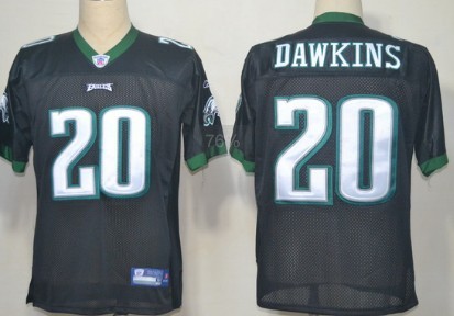 Reebok Philadelphia Eagles #20 Brian Dawkins Black Jersey 
