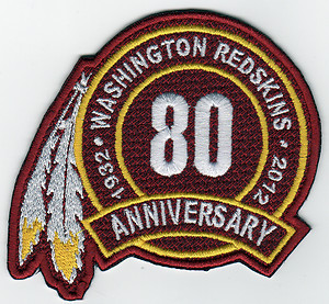 Washington Redskins 80th Anniversary Patch
