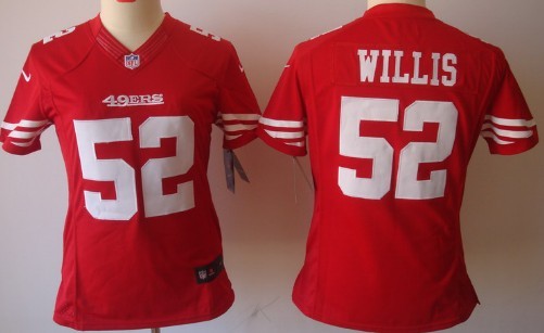 Nike San Francisco 49ers #52 Patrick Willis Red Limited Womens Jersey 