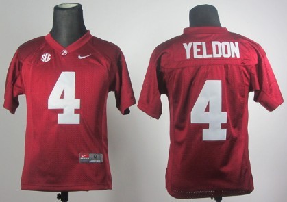 Alabama Crimson Tide #4 T.J Yeldon Red Kids Jersey 