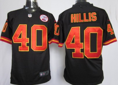 Nike Kansas City Chiefs #40 Peyton Hillis Black Game Jersey  