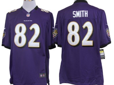 Nike Baltimore Ravens #82 Torrey Smith Purple Game Jersey 